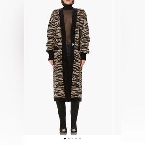 AFRM Zebra Print Long Cardigan